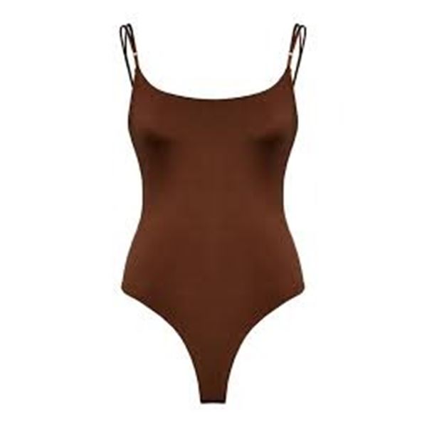 NEW WOMENS LARGE BROWN BODYSUIT