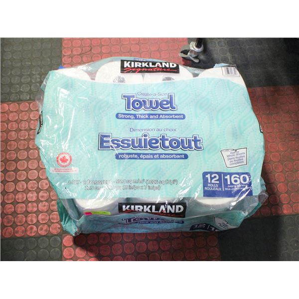 REPACKED 11 ROLLS OF KIRKLAND PAPER TOWEL