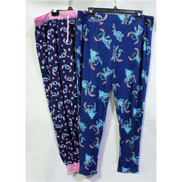 2 PAIRS OF LADIES XL STITCH PAJAMA PANTS