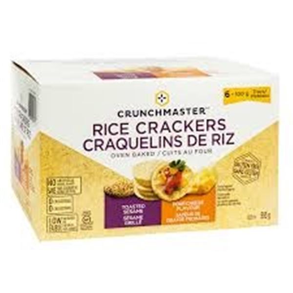 595G CRUNCHMASTER RICE CRACKERS OVEN BAKED