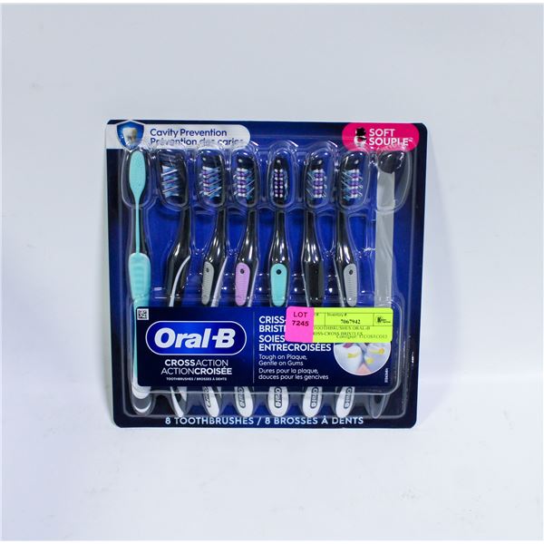 7 TOOTHBRUSHES ORAL-B CRISS-CROSS BRISTLES