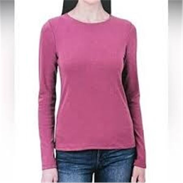 NEW ELLEN TRACY LONG SLEEVE TEE PINK LARGE