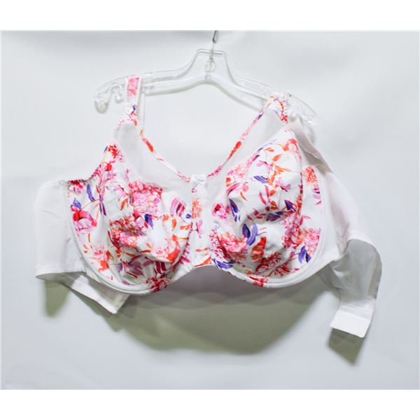 NEW GODDESS SIZE 46H WHITE FLOWER BRA