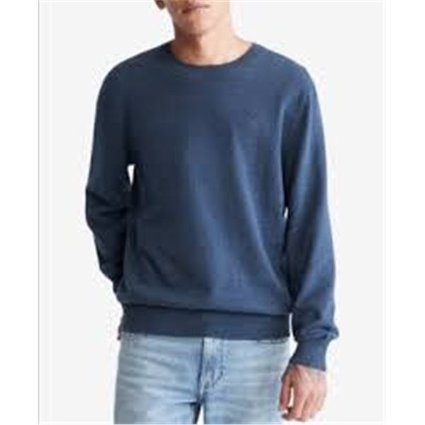 NEW CALVIN KLEIN BLUE CREW SWEATER XS