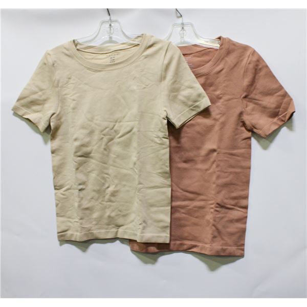 2PK TAHARI SMOOTH T-SHIRT XS