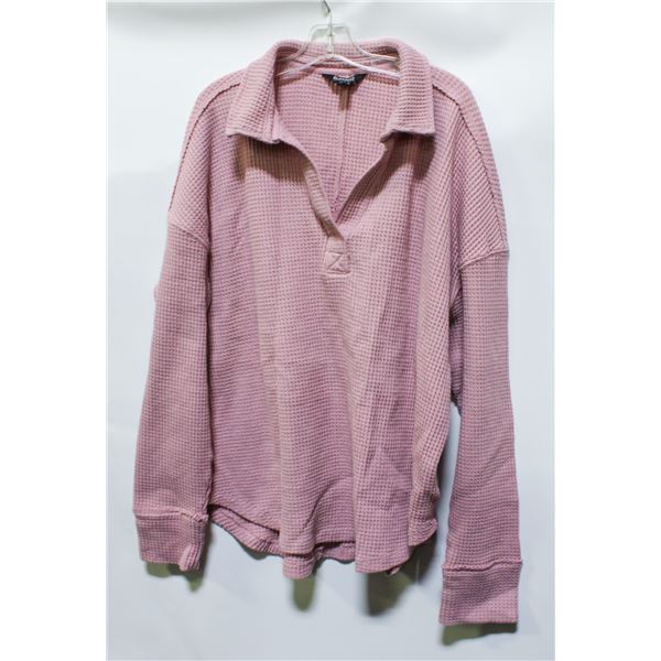 NEW BUFFALO HENLEY TOP PINK XL