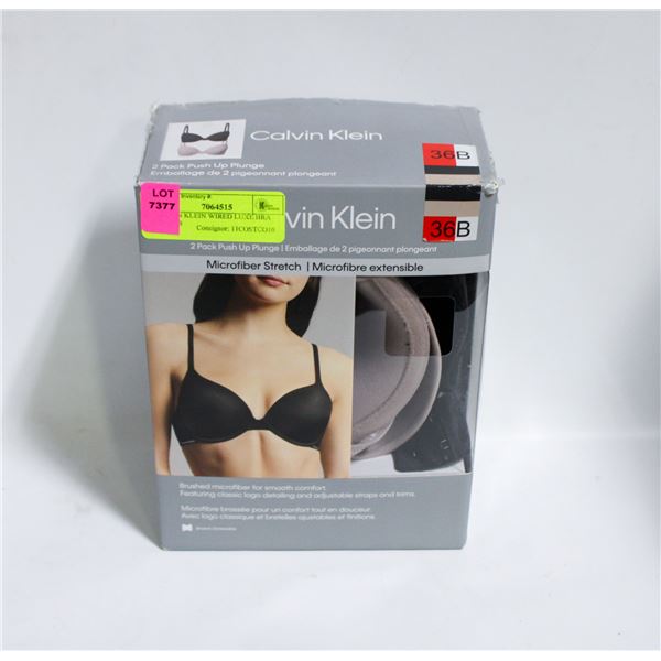 CALVIN KLEIN WIRED LUXE BRA 2PK 36B