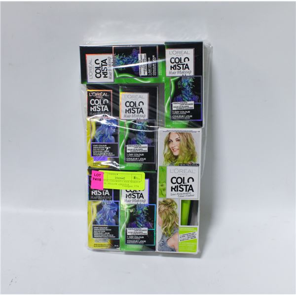 LOREAL COLORISTA HAIR MAKEUP NEON ,YELLOW ,GREEN &