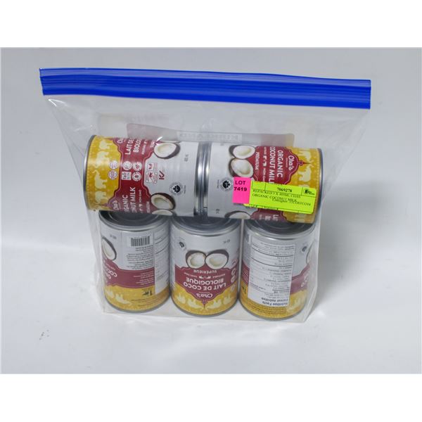 REPACKED 5 X 405ML CHAS ORGANIC COCONUT MILK