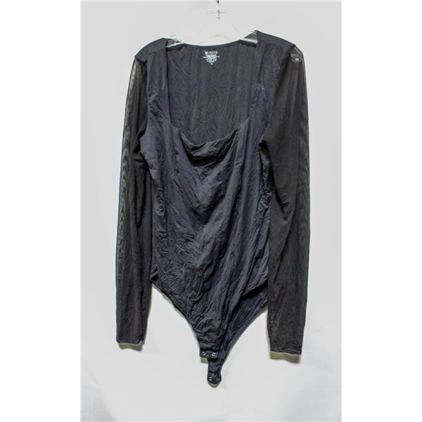 NEW AVID LOVE XL WOMENS BLACK BODYSUIT