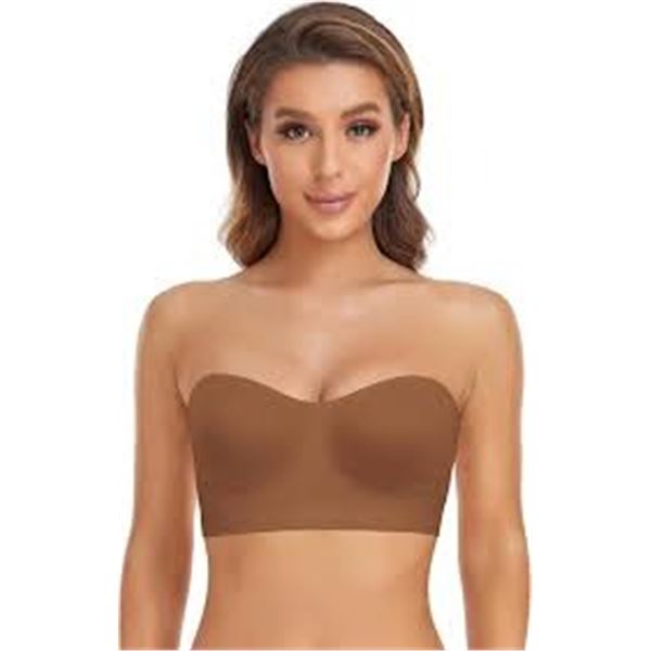 NEW LUSAIT WIRELESS PADDED BRA BROWN SMALL