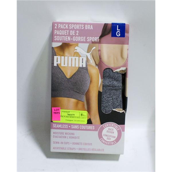 NEW 1PK PUMA SPORTS BRA LARGE