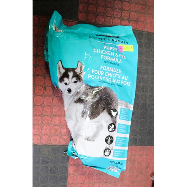 9.07KG KIRKLAND PUPPY DOG FOOD CHICKEN & PEA FLAV