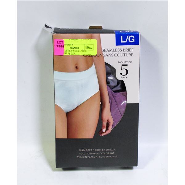 5PK JONES NEW YORK LARGE SEAMLESS BREIFS