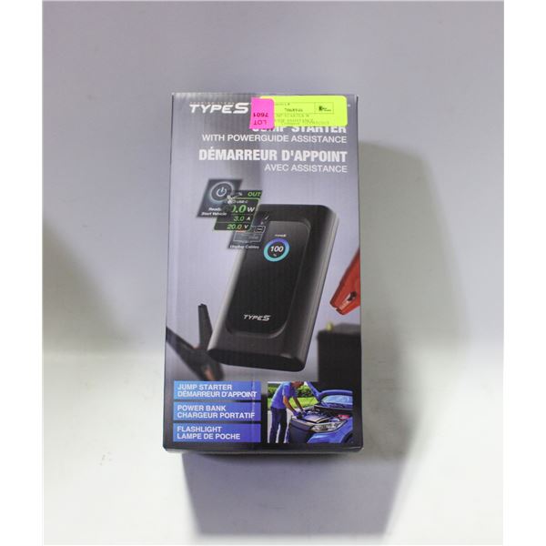 TYPE S JUMP STARTER W POWERGUIDE ASSISTANCE