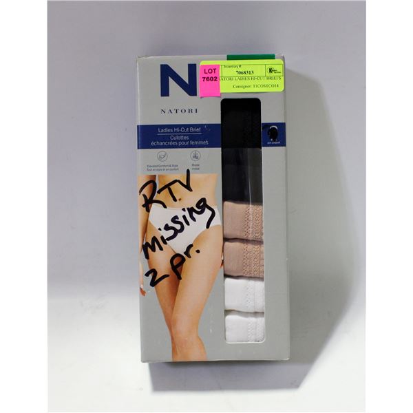 6PK NATORI LADIES HI-CUT BRIEFS XL