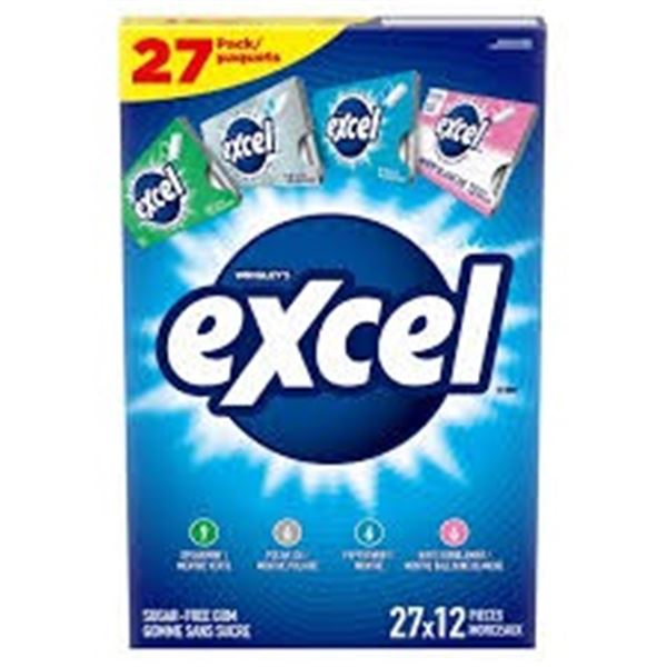 27 X 12 PIECES EXCEL SUGAR FREE GUM VARIETY PACK