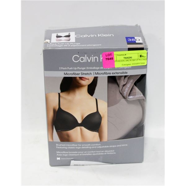 CALVIN KLEIN 2PK PUSH UP PLUNGE 38D