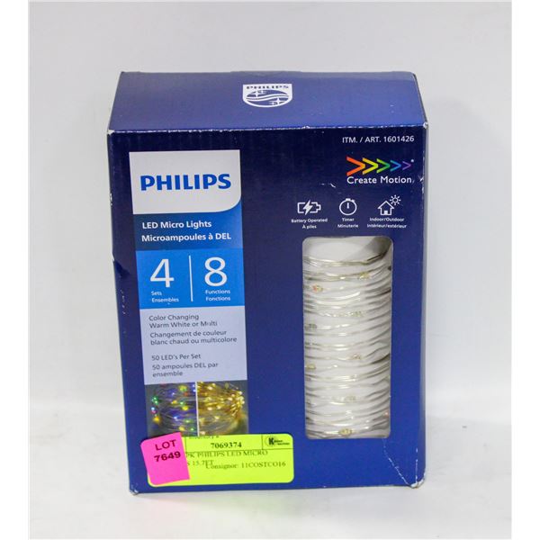 NEW 4PK PHILIPS LED MICRO LIGHTS 15.7FT