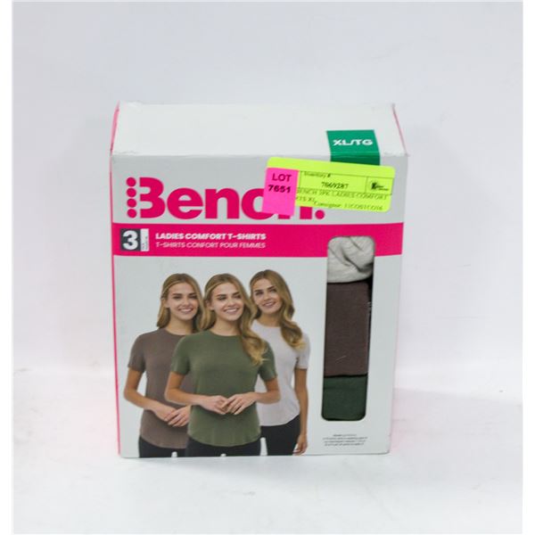 NEW BENCH 3PK LADIES COMFORT T-SHIRTS XL