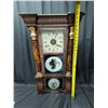 Image 4 : Vintage Seth Thomas Wood Wall Clock 32"x16"x4.5" (not Working)