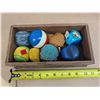 Image 2 : Box w/ Hacky Sacks and (1) Rubber Ball