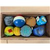Image 3 : Box w/ Hacky Sacks and (1) Rubber Ball