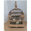 Image 1 : Vintage Wooden Bird Cage 15"x7"x10.5"