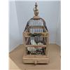 Image 3 : Vintage Wooden Bird Cage 15"x7"x10.5"