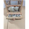 Image 4 : Vintage Wooden Bird Cage 15"x7"x10.5"