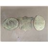Image 3 : (3) Brass Vintage Commemorative Buckle like medallions (Look At Images for dates)