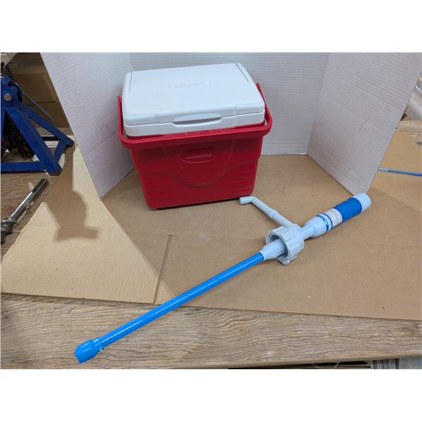 Coleman Cooler w/ Clover Water Pump