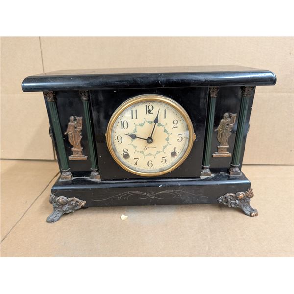 Vintage Sessions Stand Clock w/ Wind Up (Not working) 14"x10"x6"