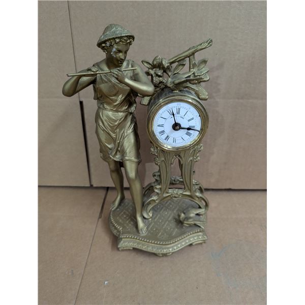 Brass Coloured Unique Designed Clock (Not Working)
