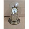 Image 1 : Vintage Glass Round Top Clock (Possible Brass) 11.5"