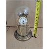 Image 2 : Vintage Glass Round Top Clock (Possible Brass) 11.5"
