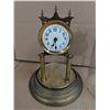 Image 3 : Vintage Glass Round Top Clock (Possible Brass) 11.5"