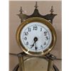 Image 4 : Vintage Glass Round Top Clock (Possible Brass) 11.5"