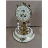 Image 3 : Vintage Glass Round Top Clock (Possible Brass) 11.5" (Floral Design and Spinning Bottom)