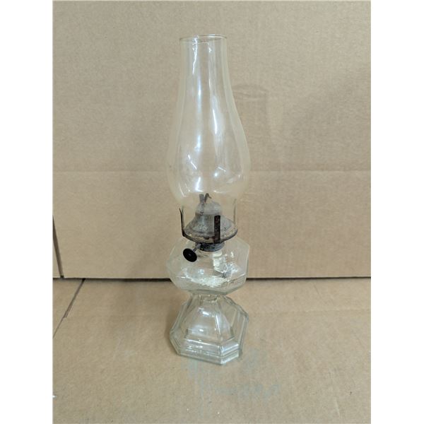 Oil Lamp w/ Handle and Chimney