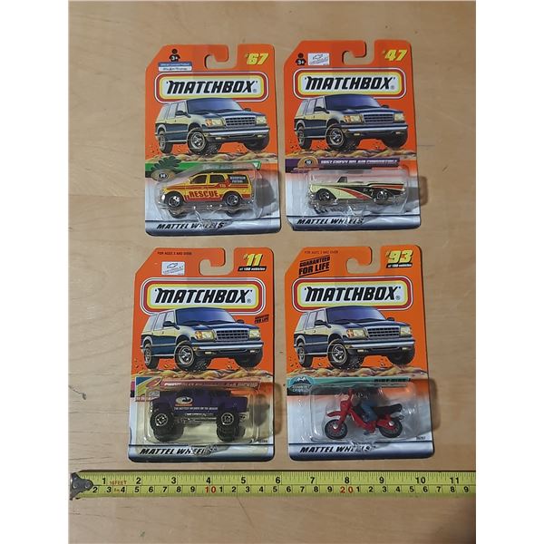 (4) Matchbox Cars.