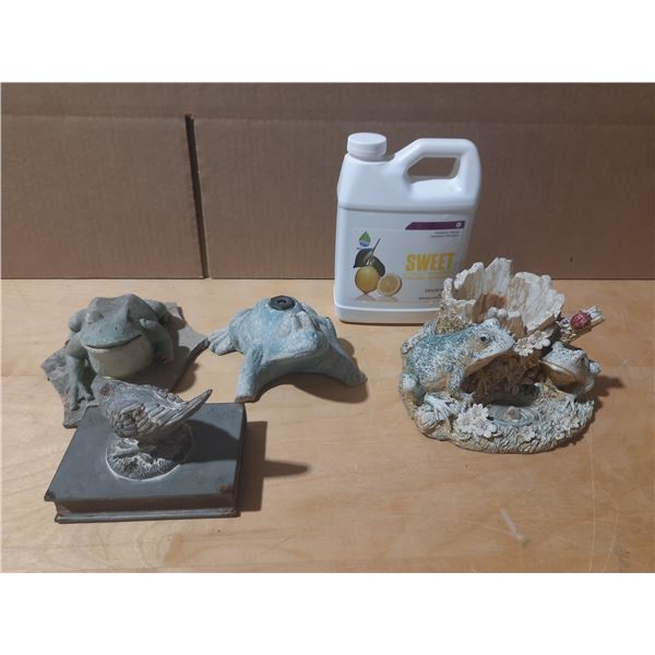 Lot of Garden Items and Plant Food. (Broken/Cracks)