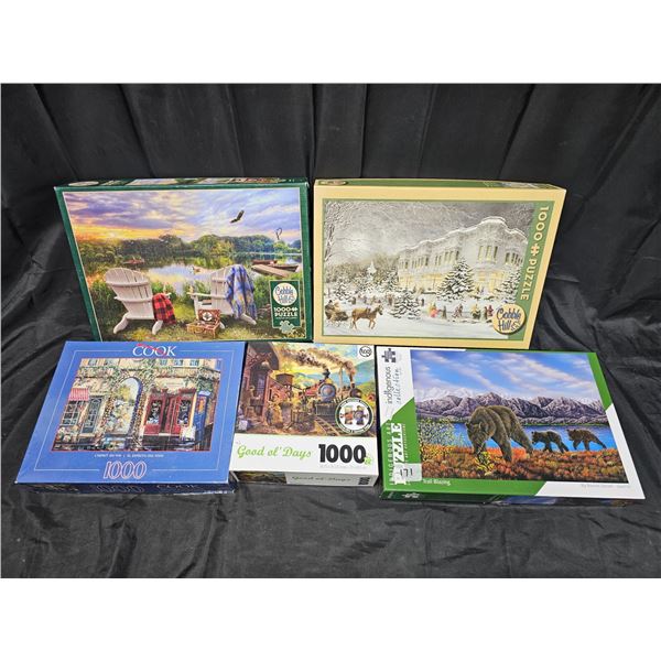 (5) 1000 Piece Jigsaw Puzzles