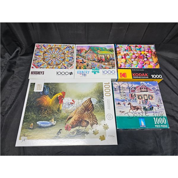 (5) 1000 Piece Jigsaw Puzzles