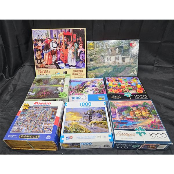 (8) 1000 Piece Jigsaw Puzzles