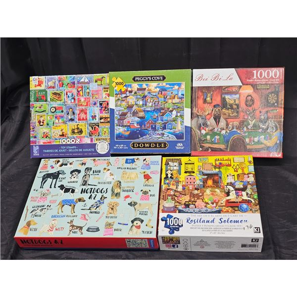 (5) 1000 Piece Jigsaw Puzzles