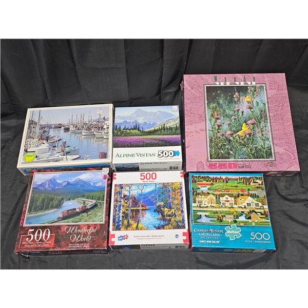 (6) 500+ Piece Jigsaw Puzzles