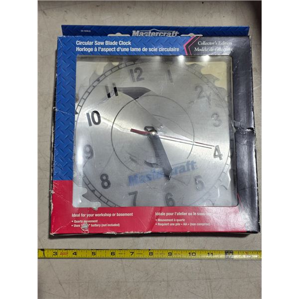 Circular saw blade clock