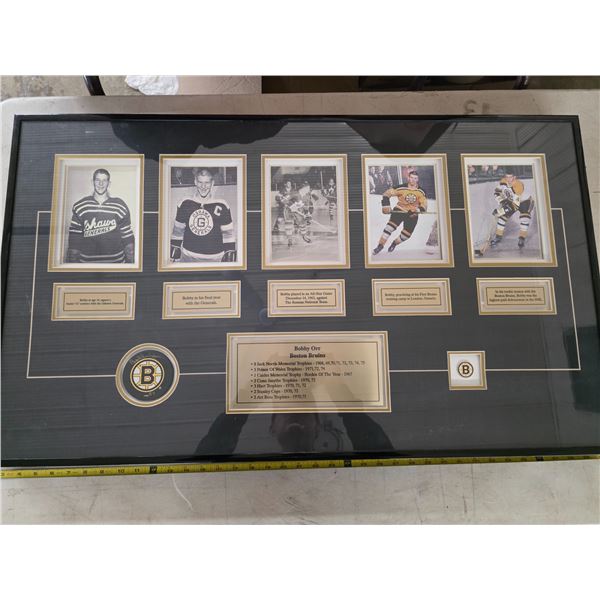 Bobby orr photos in a frame- 37" by 22"