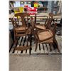 Image 1 : Set of Wooden Chairs (1) Missing Back Piece Marked #TRG-11